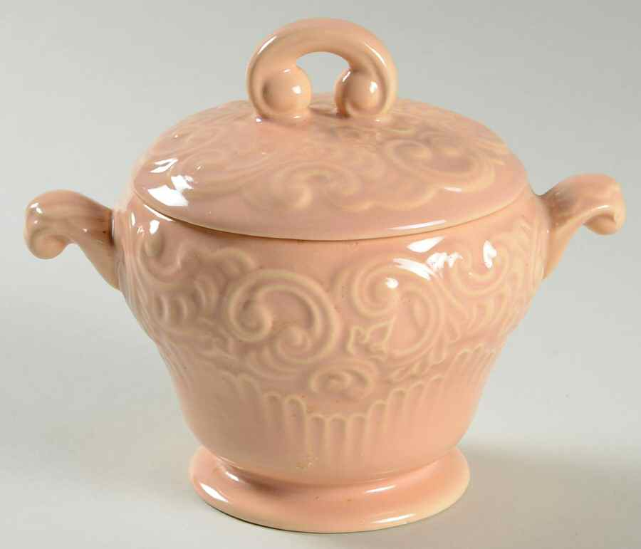 Victoria Pink Sugar Bowl & Lid by Franciscan-1