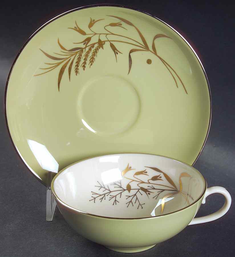 Willow Bouquet Flat Cup & Saucer Set by Franciscan-1