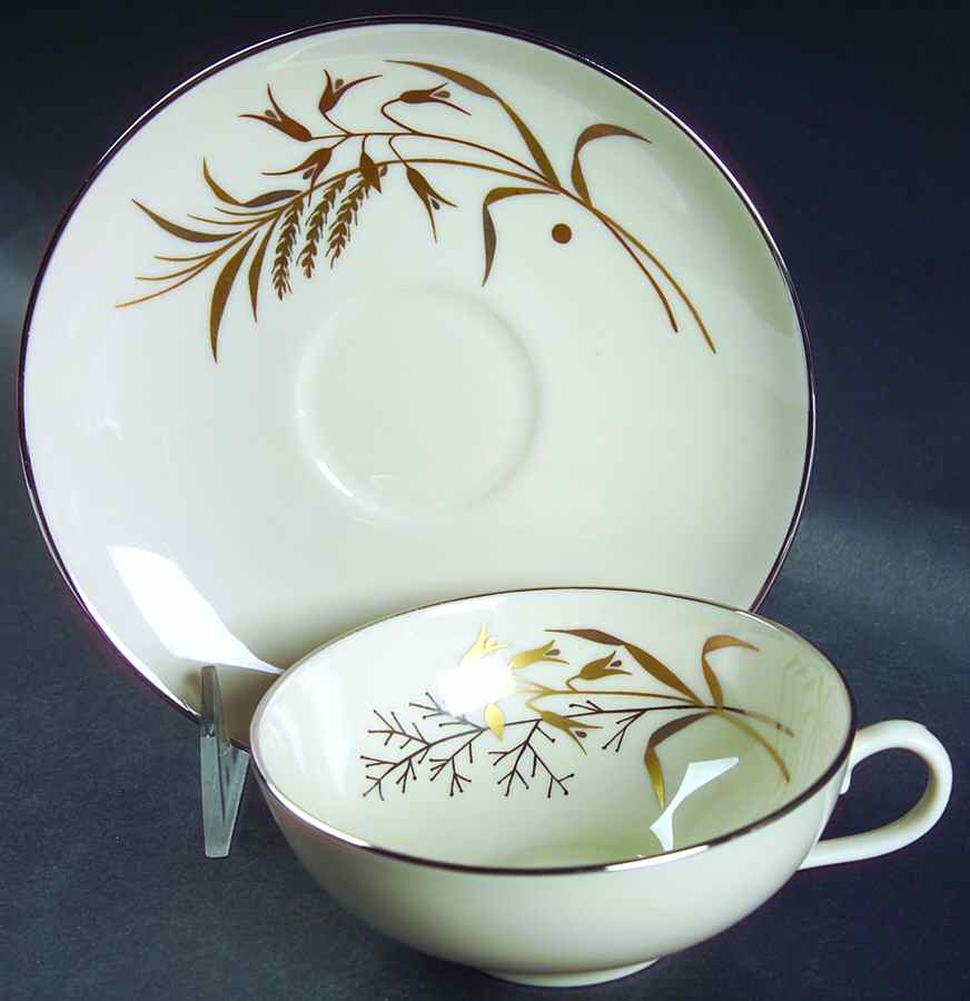 Winter Bouquet Flat Cup & Saucer Set by Franciscan-1