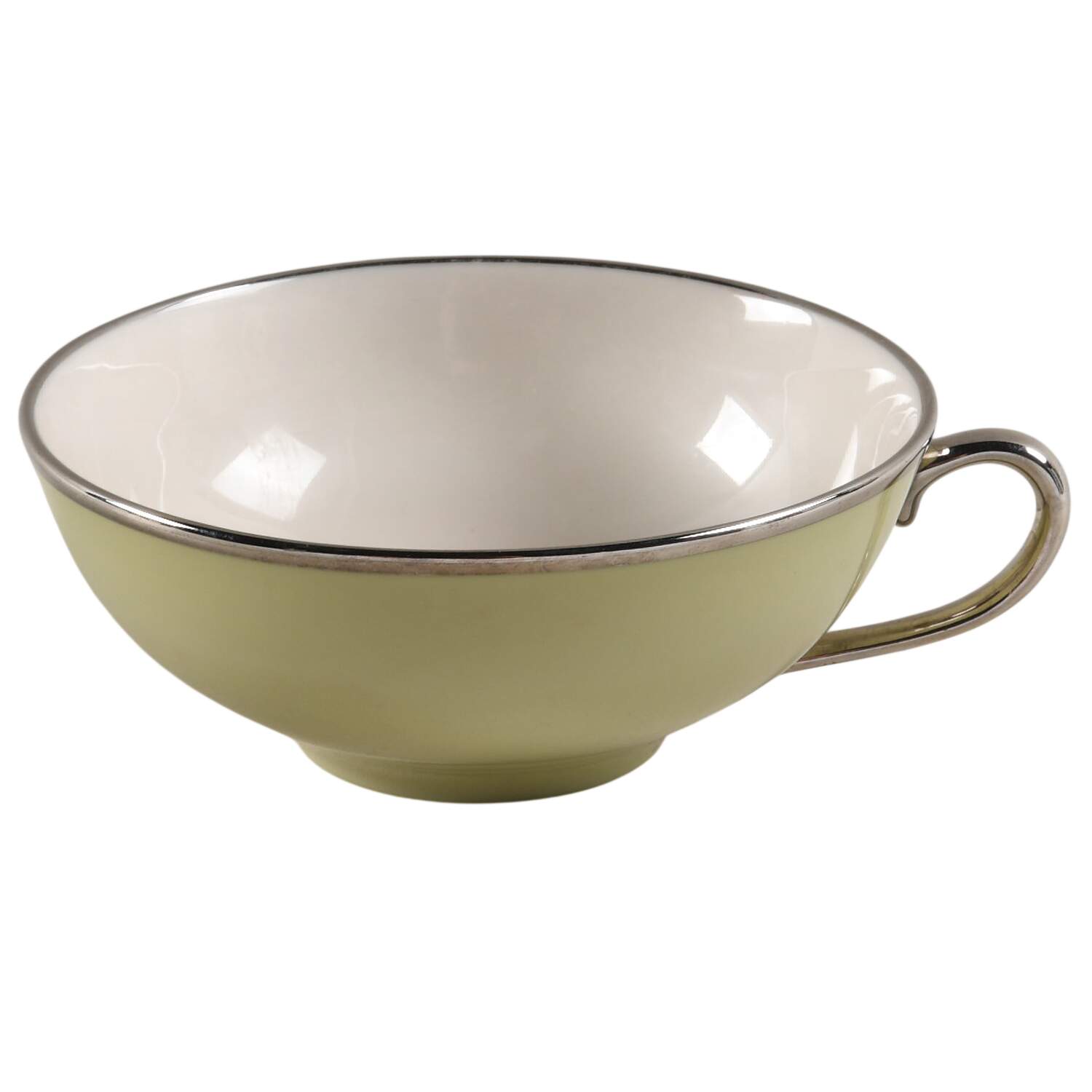 Willow Green (Platinum Trim) Flat Cup by Franciscan-1