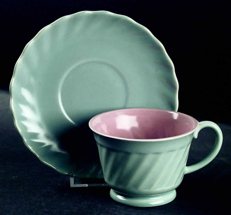Wishmaker Blue Footed Cup & Saucer Set by Franciscan-1