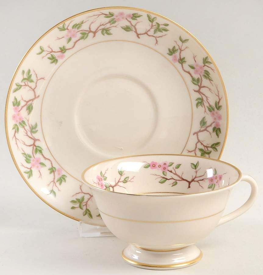 Woodside Footed Cup & Saucer Set by Franciscan-1