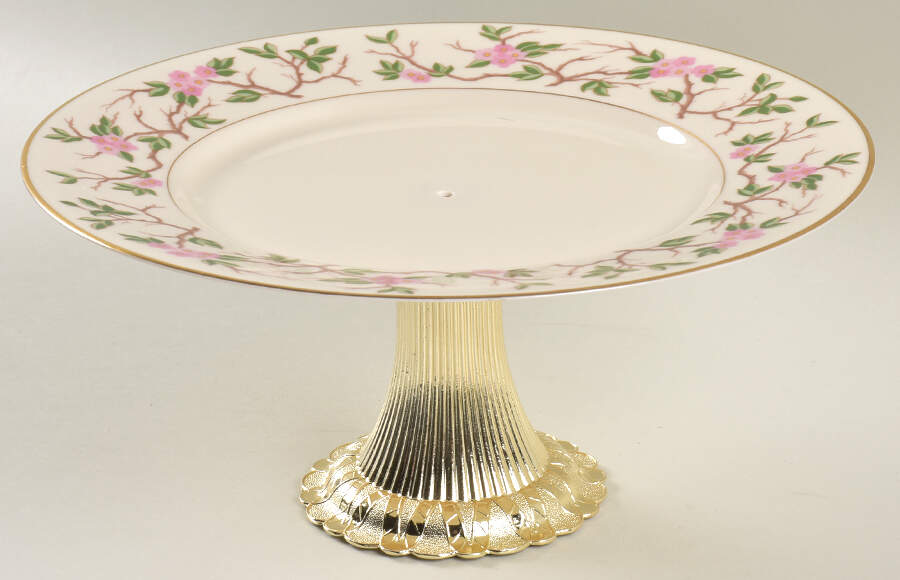 Woodside Cake Stand with 4"-5" Metal Pedestal  Hc by Franciscan-1