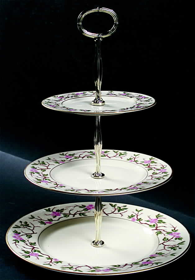 Woodside 13 7/8"-14 1/4" 3-Tiered Serving Tray(DP,SP,BB) HC by Franciscan-1