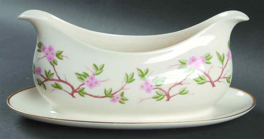 Woodside Gravy Boat with Attached Underplate by Franciscan-1