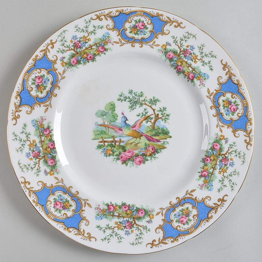 Broadway Medium Blue Dinner Plate by Foley-1