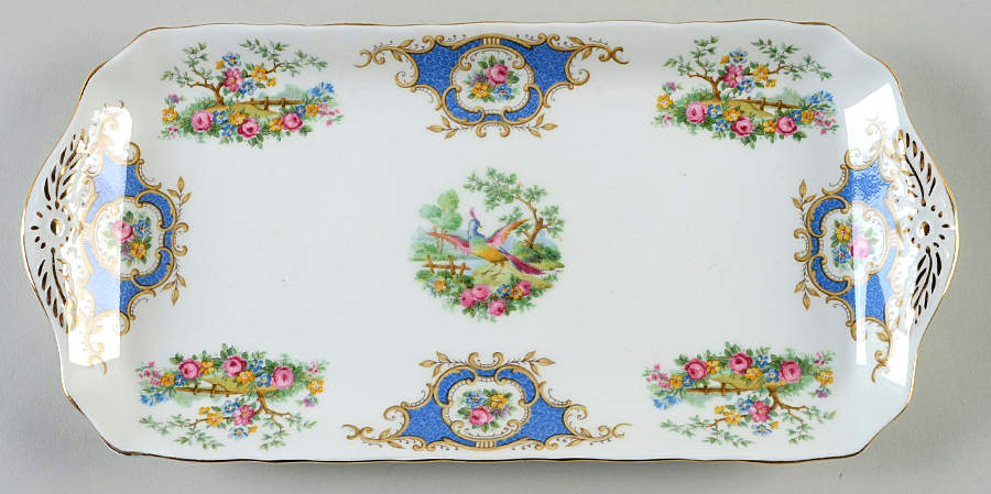 Broadway Medium Blue Large Sandwich Tray by Foley-1