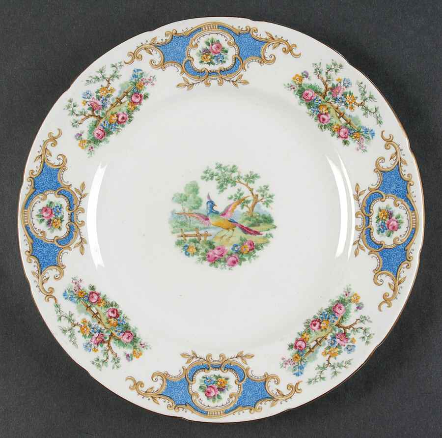 Broadway Medium Blue Luncheon Plate by Foley-1