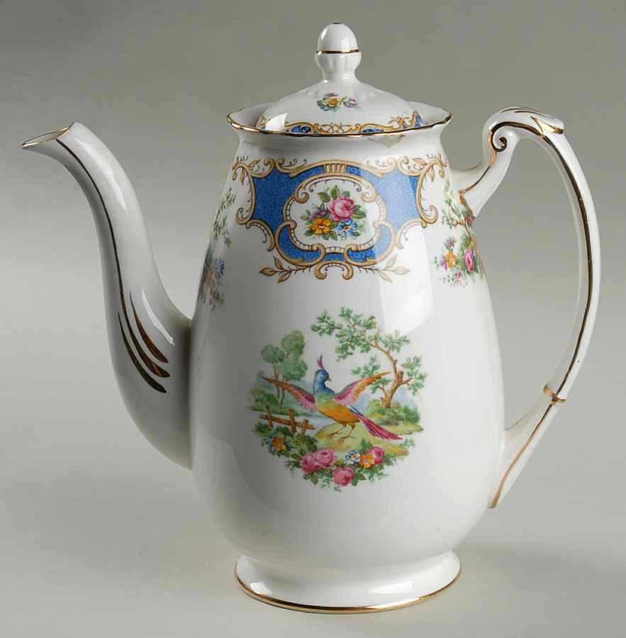 Broadway Medium Blue Mini Coffee Pot & Lid by Foley-1