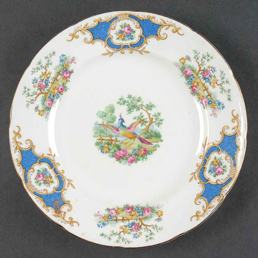 Broadway Medium Blue Salad Plate by Foley-1
