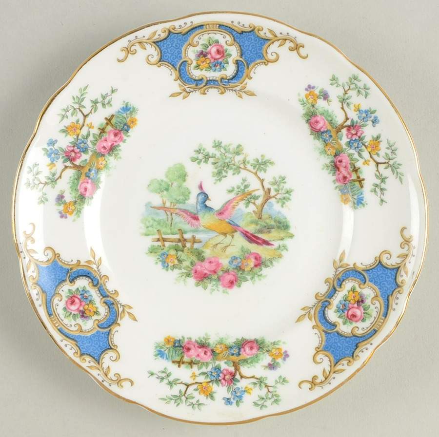 Broadway Medium Blue Bread & Butter Plate by Foley-1