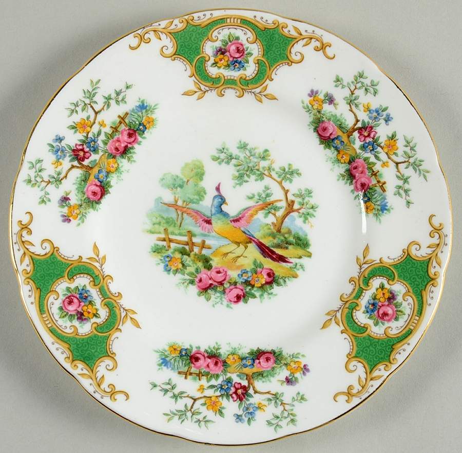 Broadway Green Bread & Butter Plate by Foley-1