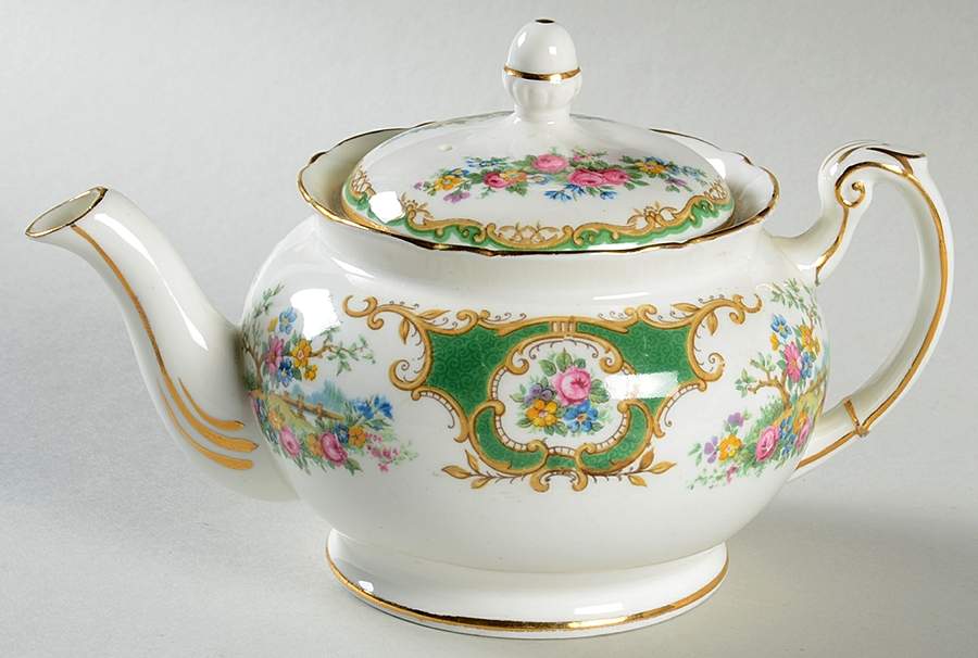 Broadway Green Mini Teapot & Lid by Foley-1
