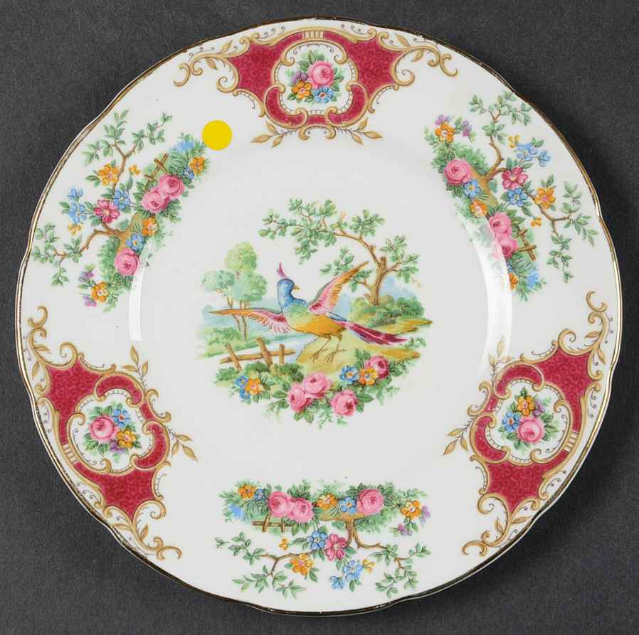 Broadway Maroon Bread & Butter Plate by Foley-1