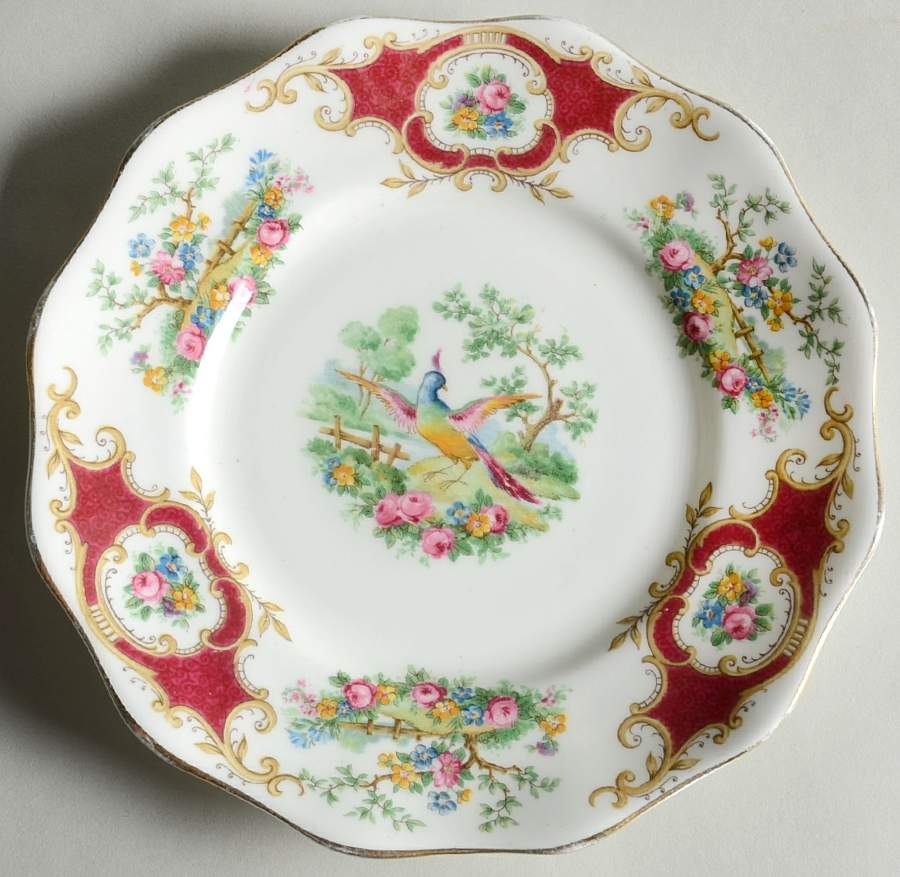 Broadway Maroon Dessert/Pie Plate by Foley-1