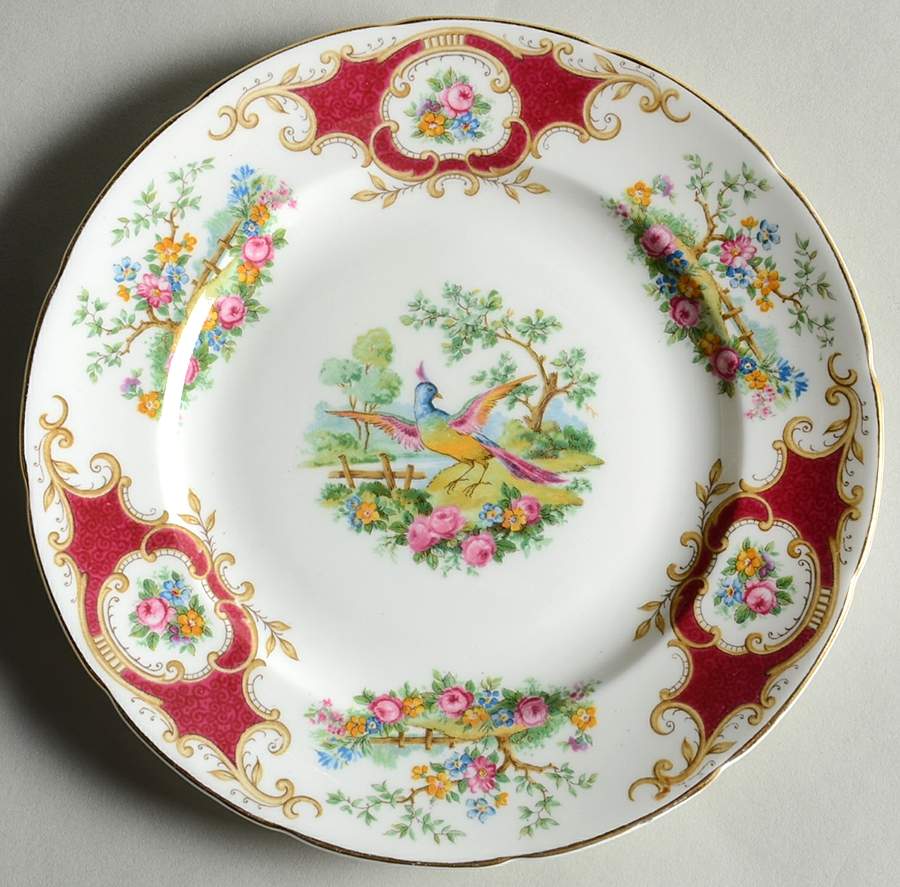 Broadway Maroon Dessert/Pie Plate by Foley-1