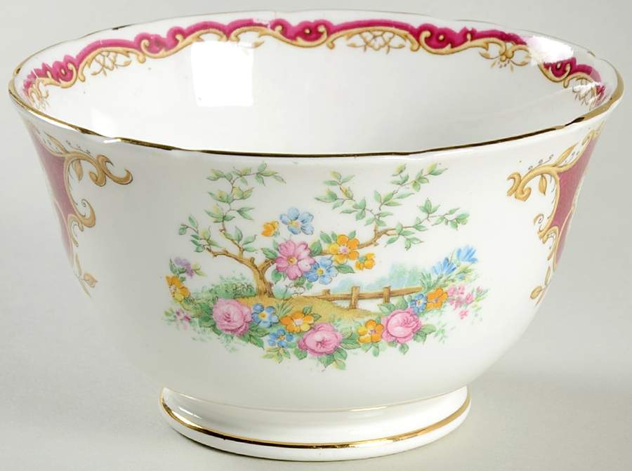 Broadway Maroon Cranberry Bowl by Foley-1
