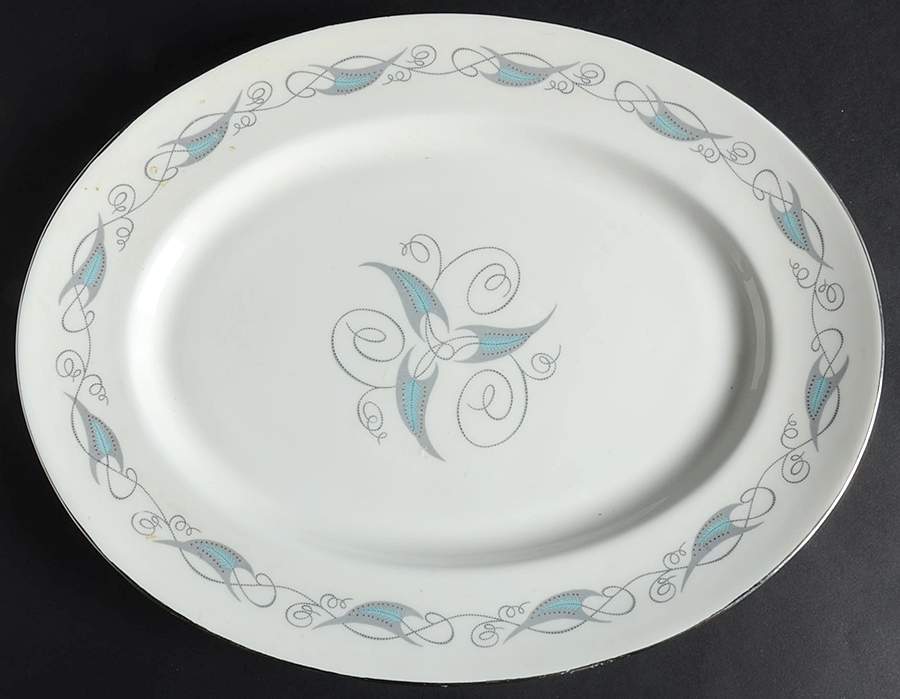 Celeste 13" Oval Serving Platter by Foley-1