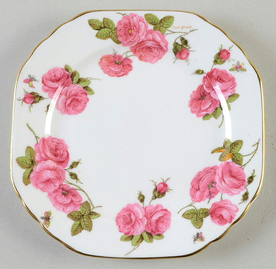 Century Rose Square Bread & Butter Plate by Foley-1