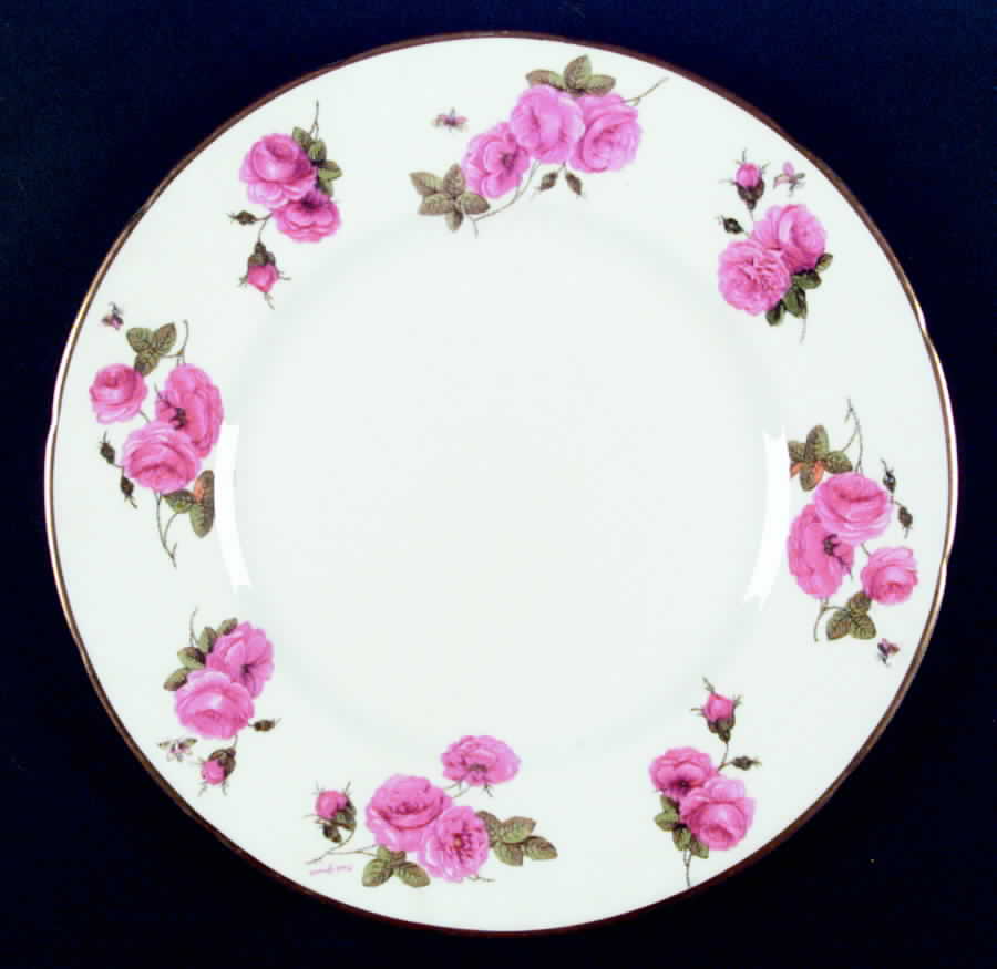 Century Rose Dinner Plate by Foley-1