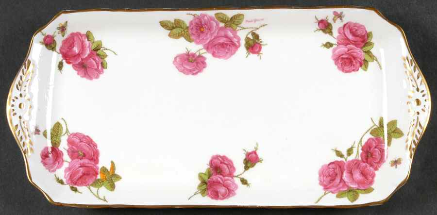 Century Rose Large Sandwich Tray by Foley-1