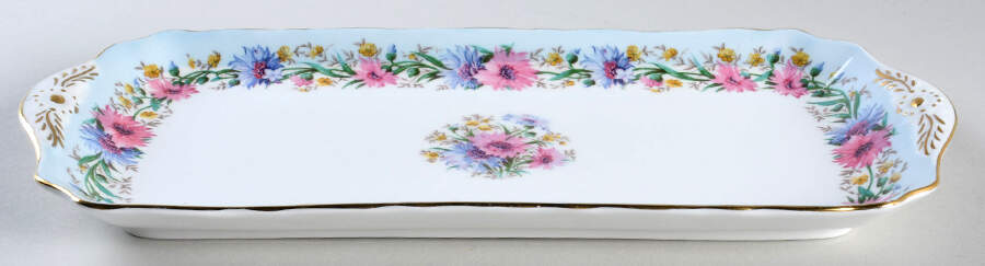 Cornflower Blue Large Sandwich Tray by Foley-1