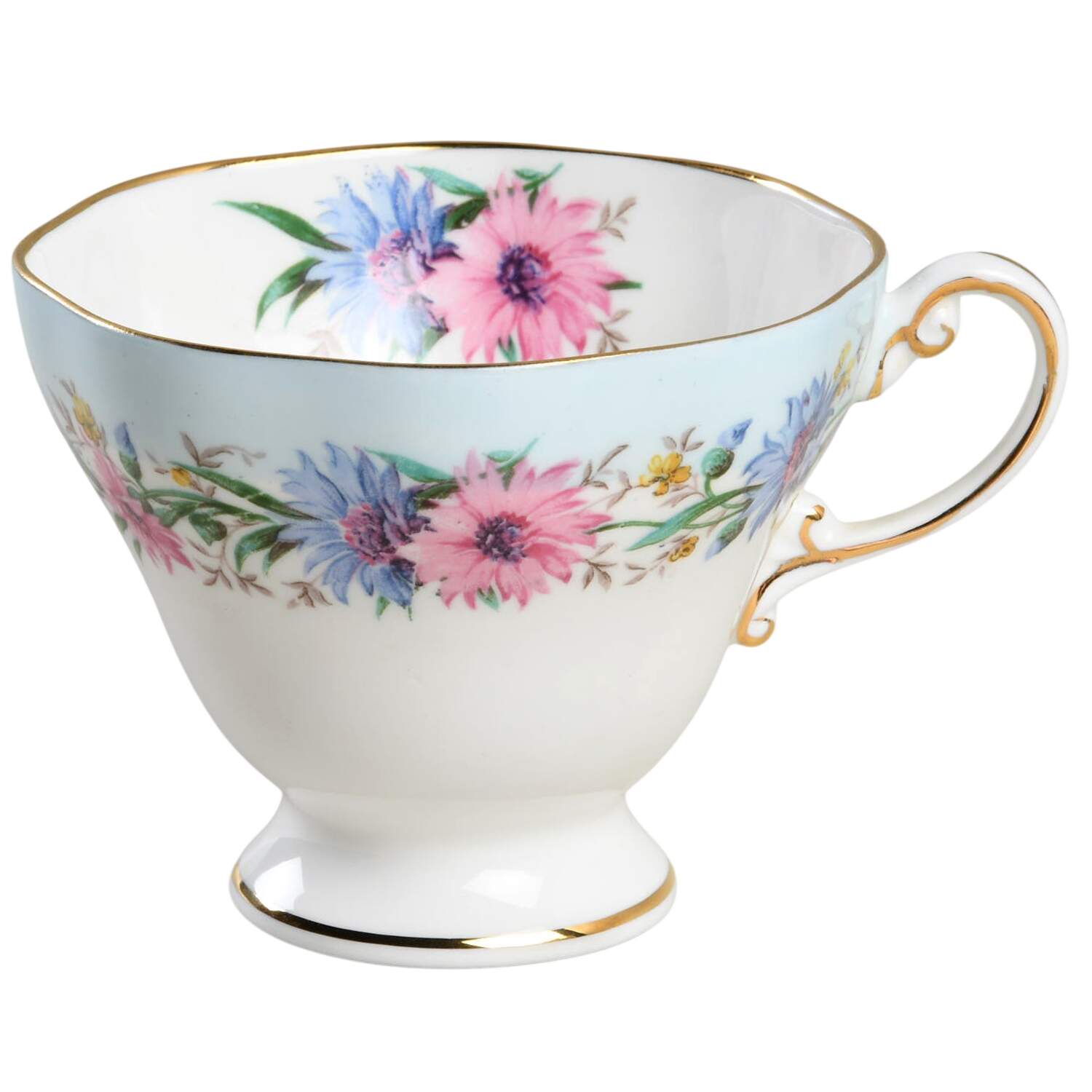 Cornflower Blue Footed Cup by Foley-1