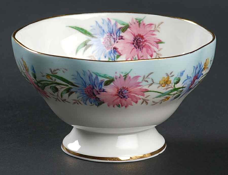 Cornflower Blue Mini Open Sugar Bowl by Foley-1