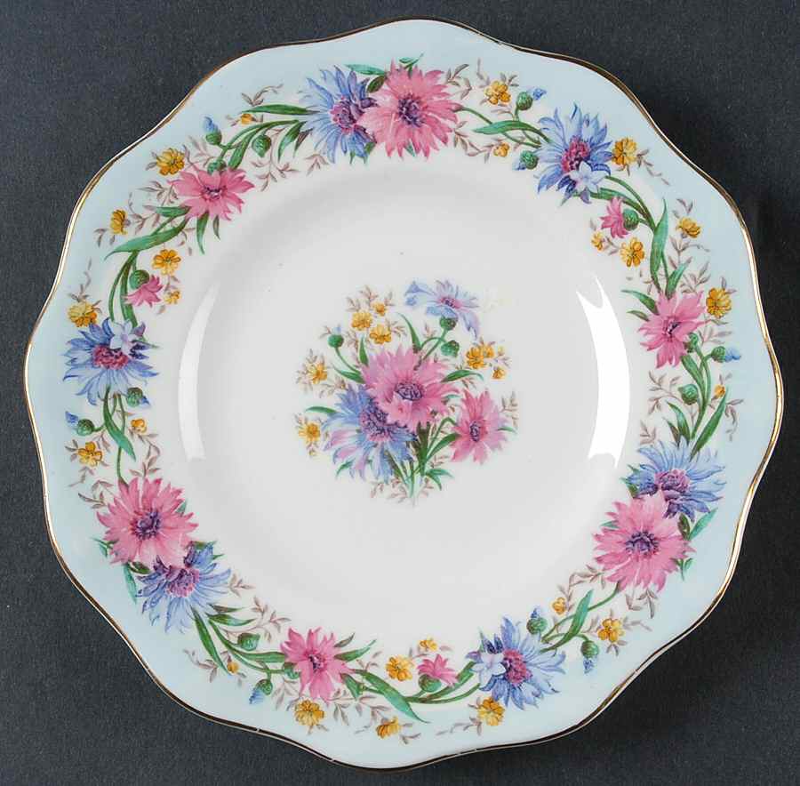 Cornflower Blue Bread & Butter Plate by Foley-1