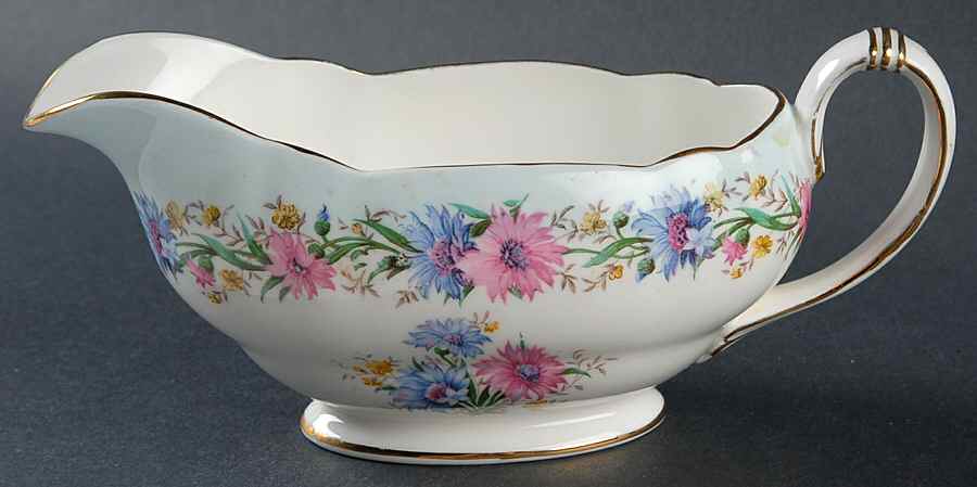 Cornflower Blue Gravy Boat by Foley-1