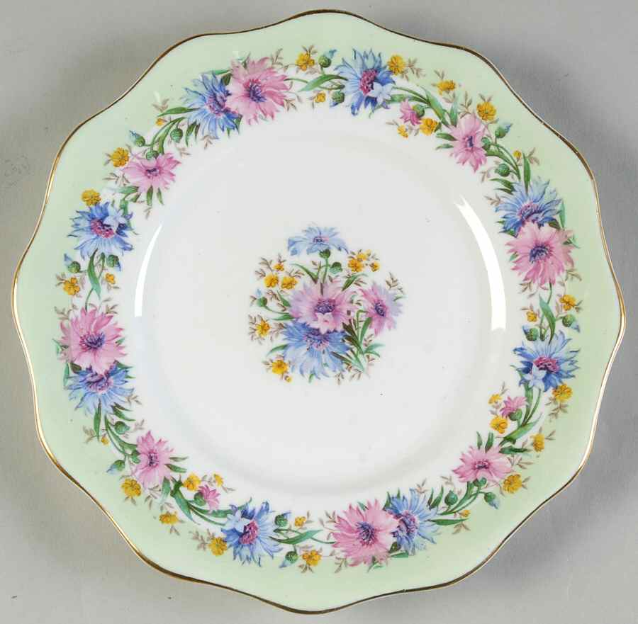 Cornflower Green Dessert/Pie Plate by Foley-1