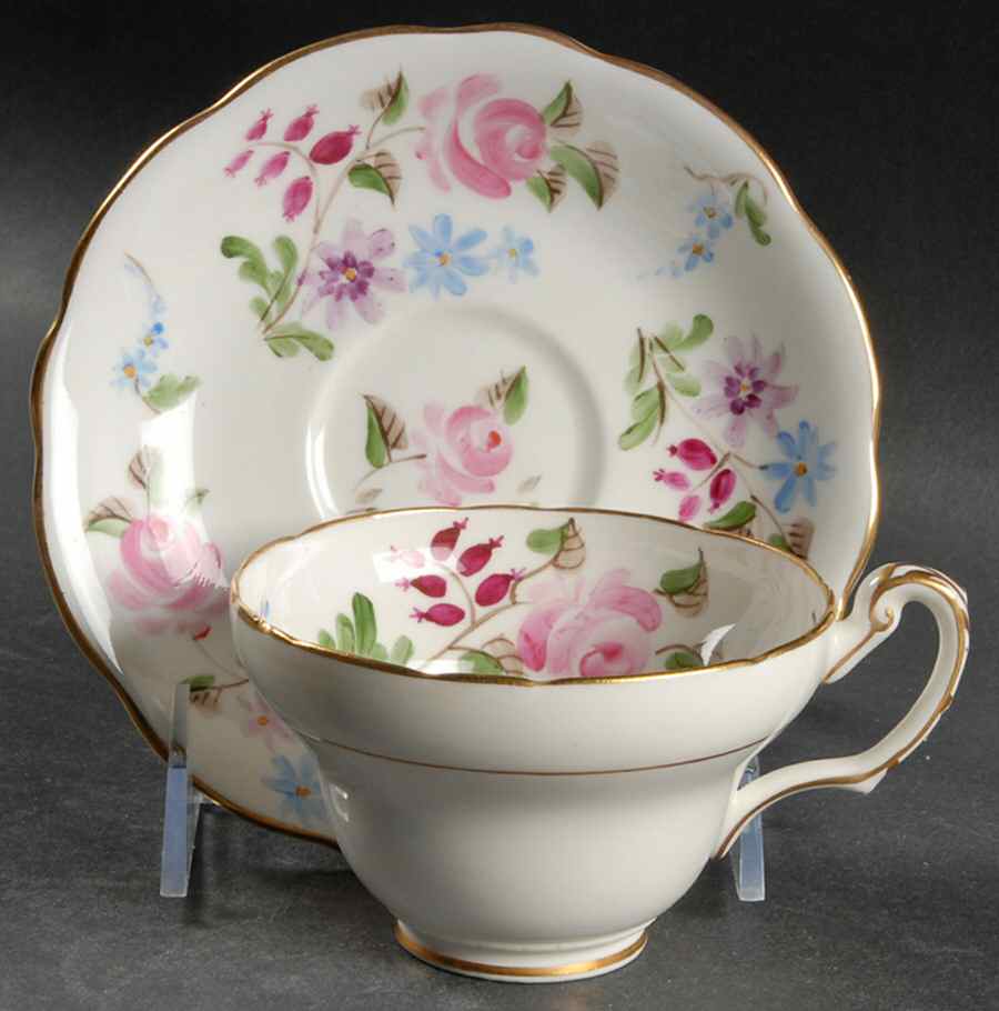 Elaine Footed Cup & Saucer Set by Foley-1