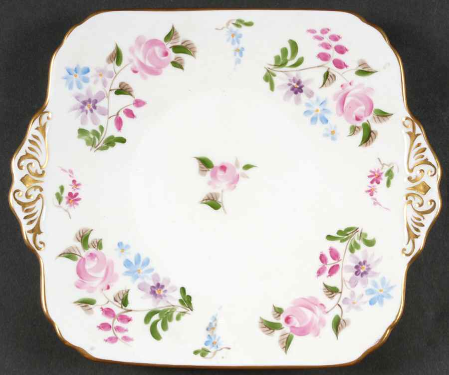Elaine Square Handled Cake Plate by Foley-1