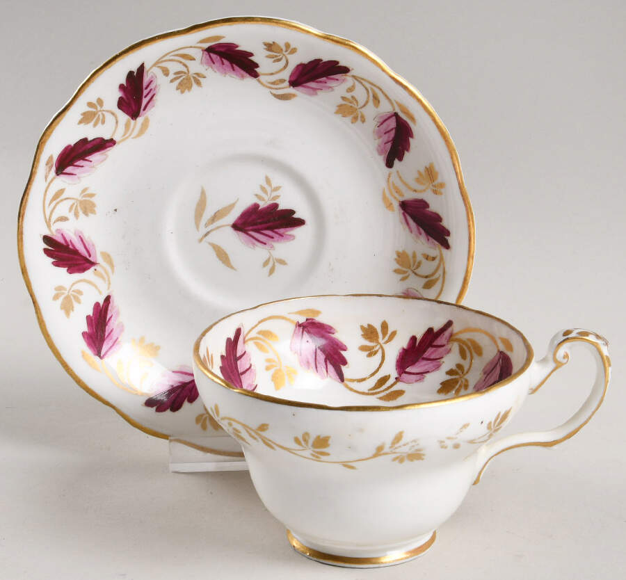 V2570 Footed Cup & Saucer Set by Foley-1