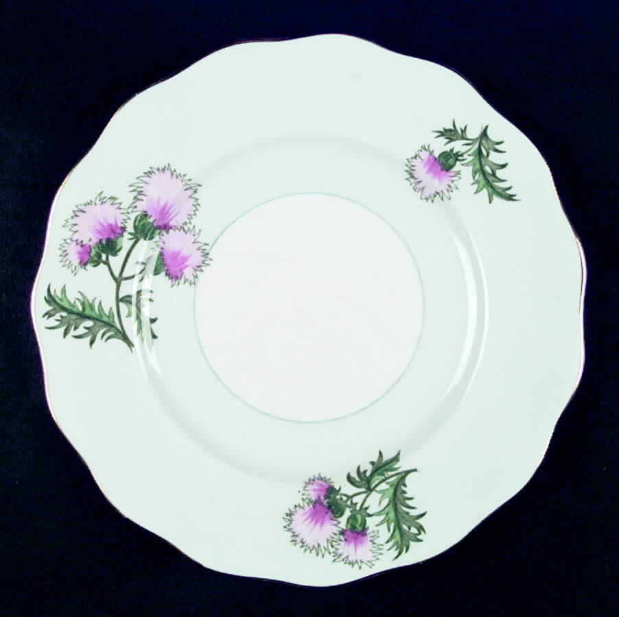 Glengarry Thistle Light Blue Dinner Plate by Foley-1