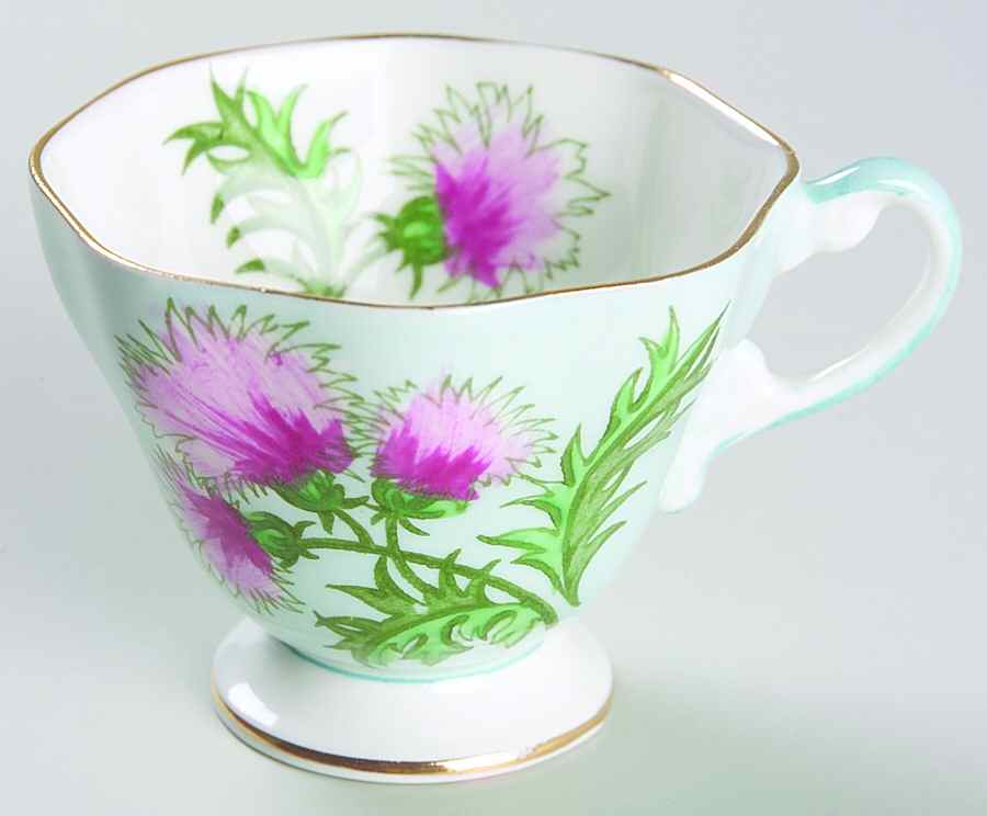 Glengarry Thistle Light Blue Footed Cup by Foley-1