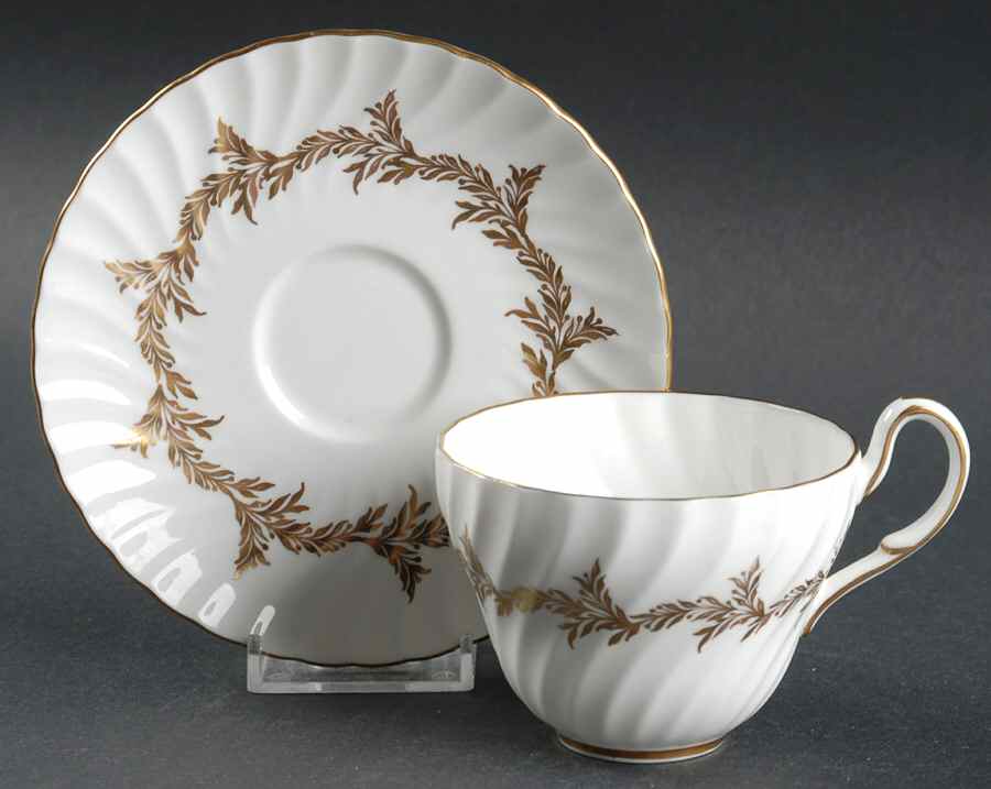 Golden Regency Flat Cup & Saucer Set by Foley-1