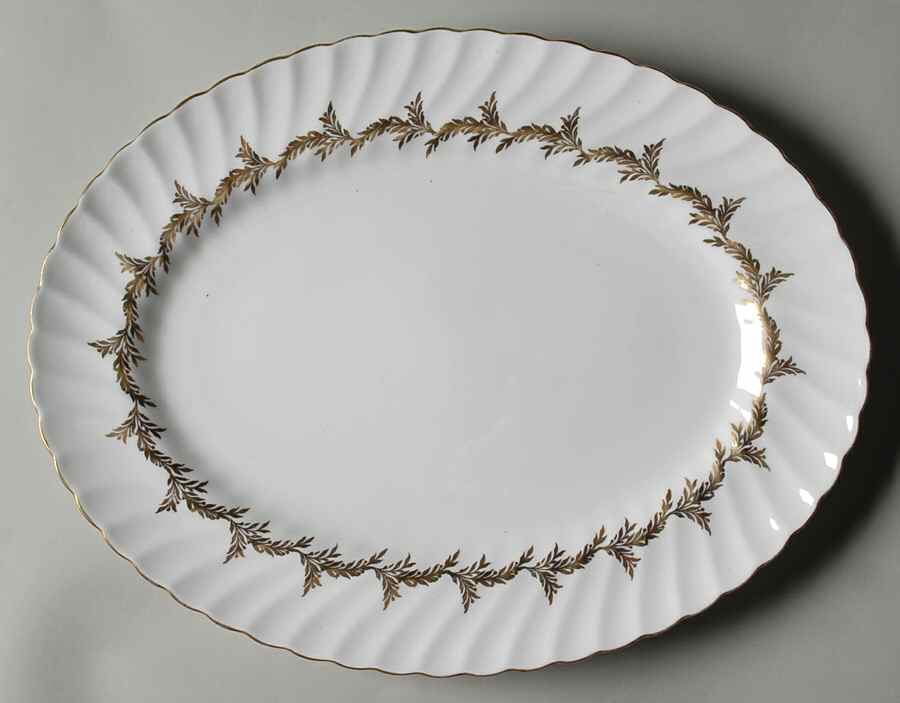 Golden Regency 13" Oval Serving Platter by Foley-1