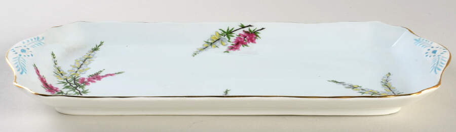 Highland Heather (12 Scalloped Salad Plate) Large Sandwich Tray by Foley-1
