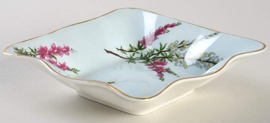 Highland Heather (12 Scalloped Salad Plate) 5" Square Sweet Meat by Foley-1