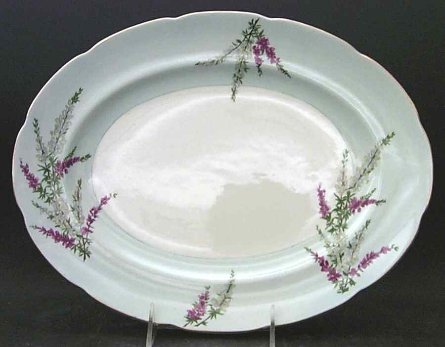 Highland Heather (12 Scalloped Salad Plate) 13" Oval Serving Platter by Foley-1