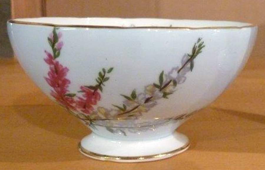 Highland Heather (12 Scalloped Salad Plate) Open Sugar Bowl by Foley-1