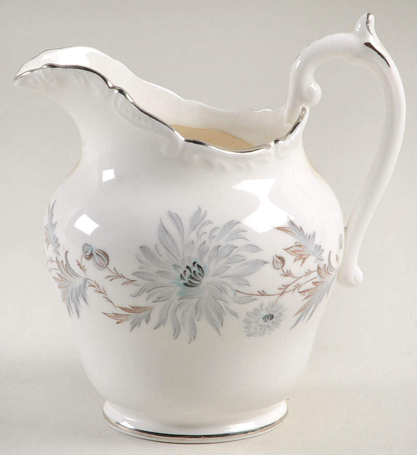 Mayfair (Flowers, Platinum Trim) Creamer by Foley-1