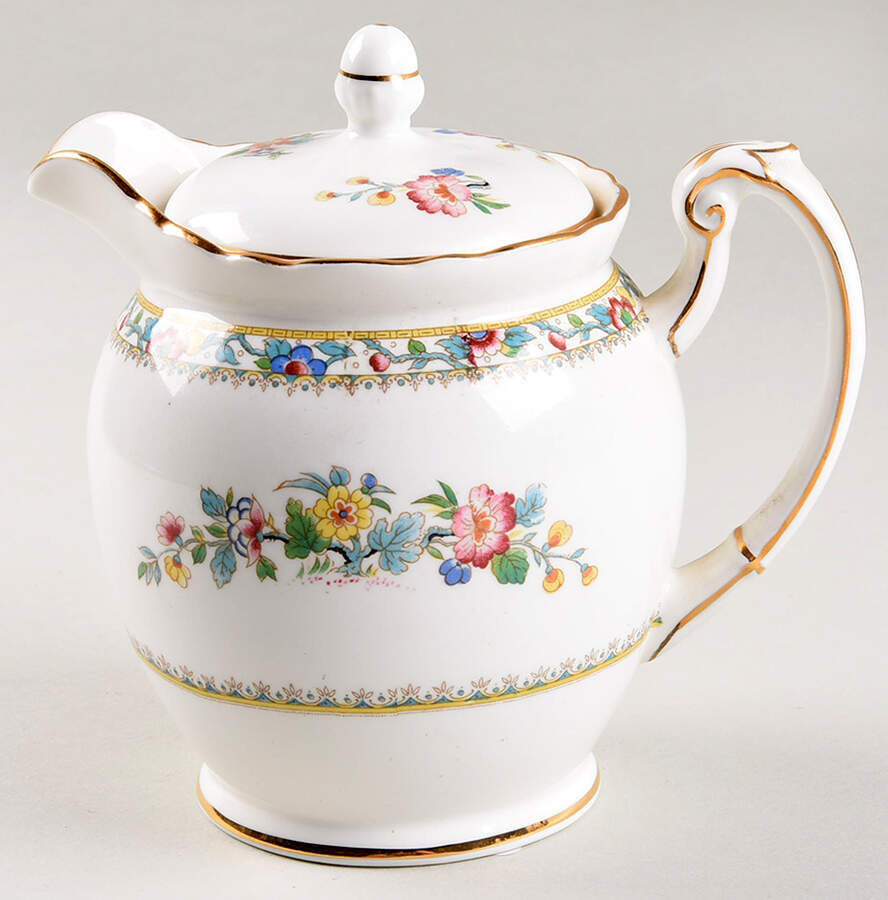 Ming Rose Pitcher & Lid by Foley-1