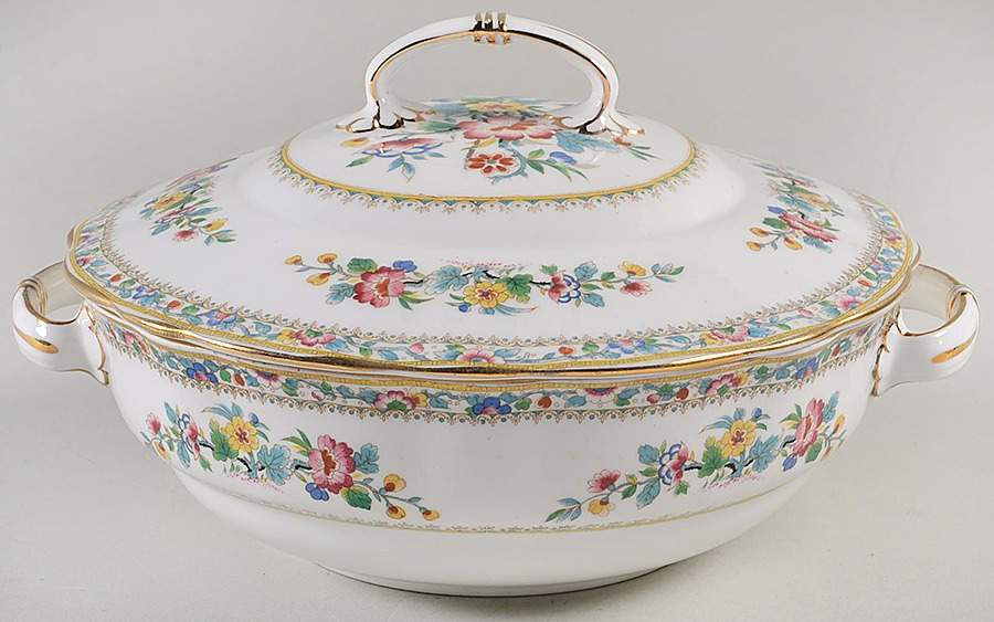 Ming Rose Round Covered Vegetable by Foley-1