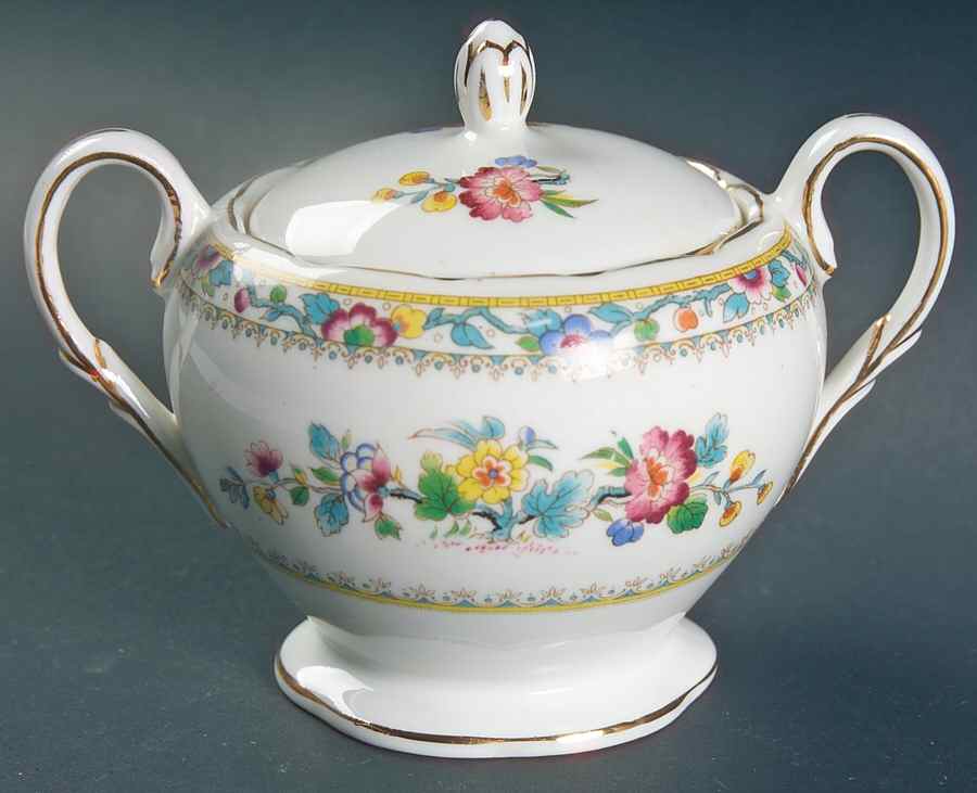 Ming Rose Sugar Bowl & Lid by Foley-1