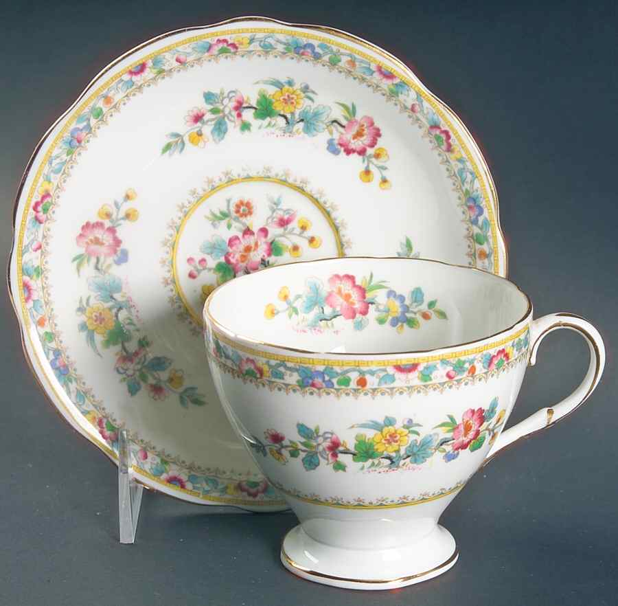Ming Rose Oversized Cup & Saucer Set by Foley-1