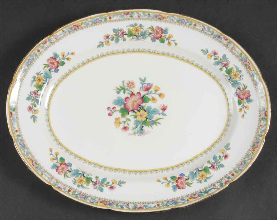 Ming Rose 11" Oval Serving Platter by Foley-1