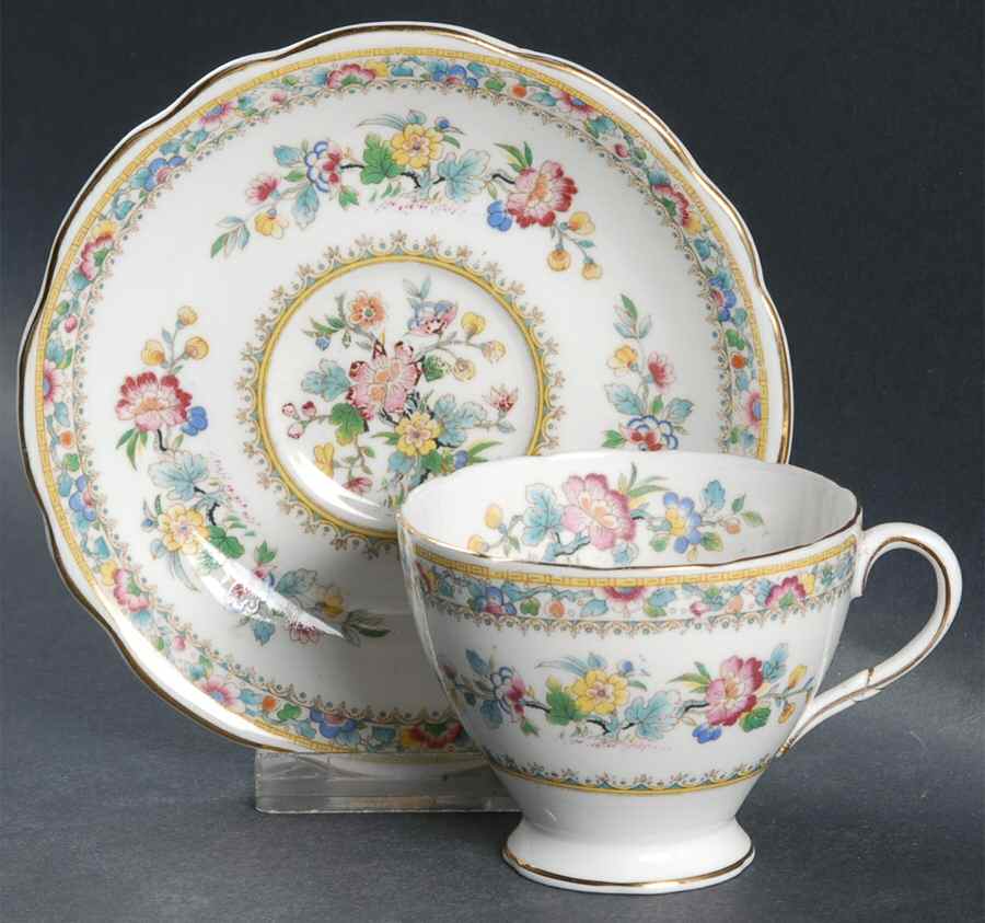 Ming Rose Footed Cup & Saucer Set by Foley-1