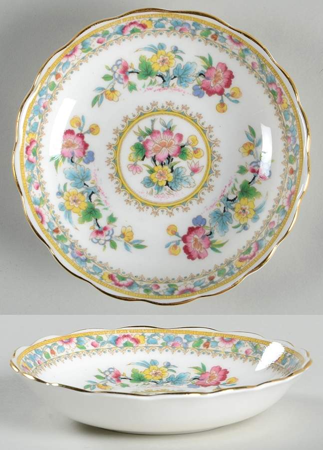 Ming Rose Round Sweet Meat Dish by Foley-1